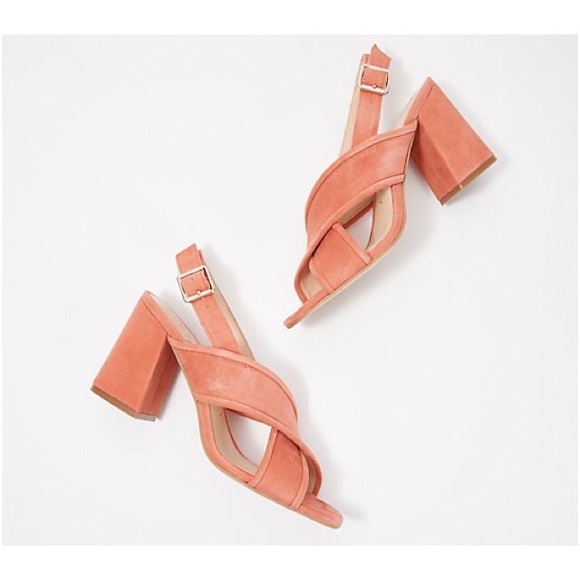 So-Joree coral suede block heel - Picture 2 of 8